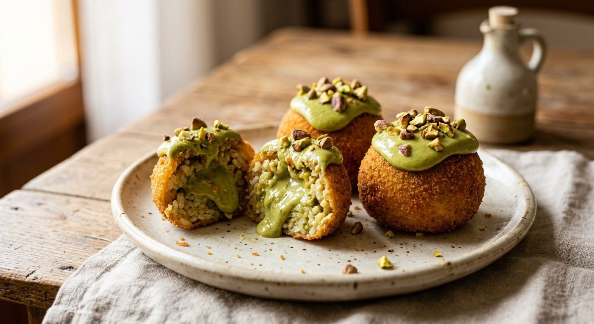 Arancini al pistacchio di Bronte